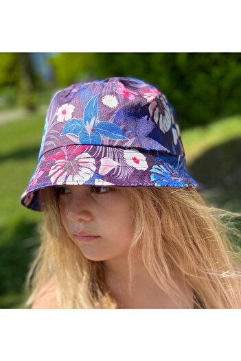 QUEEN AKSESUAR New Trend Summer Fashion Model Floral Bucket Baguette Hat Pălărie pentru copii mari pentru femei adulte