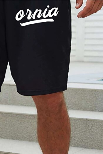 MODAGEN Men's Black California Printed Shorts