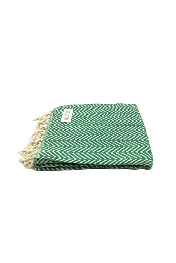 INTER Z Set of 2 Peshtemal Beach Towels Cotton Xxl 100x180cm Marmaris Yellow Green