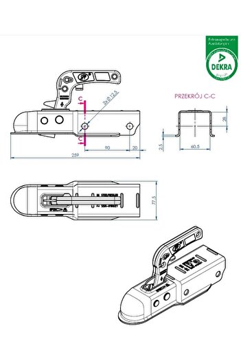 SPP Römork & Karavan Kaplin - 750 Kg - Dörtköşe 60 Mm Bağlantı