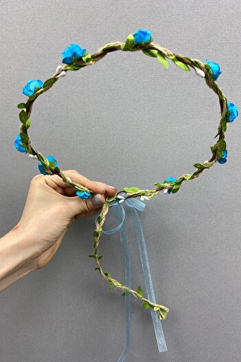 Hobigram Turquoise Paper Rose Petal Bridesmaid Crown and Gift Crown – Other Hair Accessories, Stylish Design –