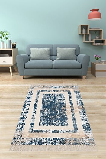 on the clouds Geometric and Tie-Dye Patterned Washable Non-Slip Carpet - Stain Resistant Modern Living Room Runner
