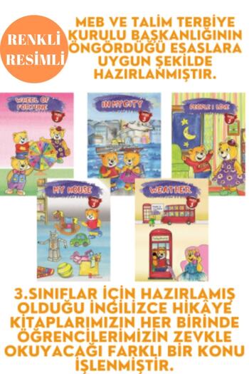 Ata Yayıncılık Stage-3 English Story Book Set for 3rd Graders 5 Books English Grammar Oxford English