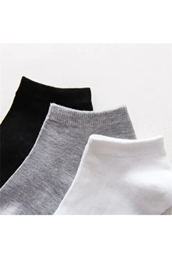 BGK Unisex Summer Booties Socks 5-Piece Extra Comfortable White