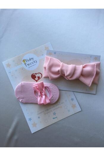 Baby Tweety 2-Piece Combination Handmade Baby Girl Bandana & Ballerina Socks