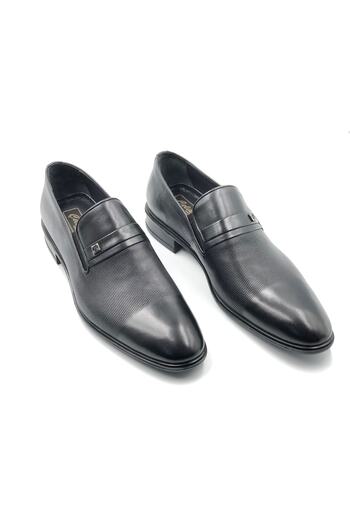 çelikler Genuine Leather Black Classic Men's Shoes
