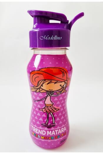 Modellino Licensed Trend Purple Covered 350cc Transparent Water Bottle