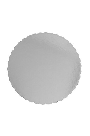 Partimarka Gümüş Renk Yuvarlak Pasta Altlığı 30 Cm