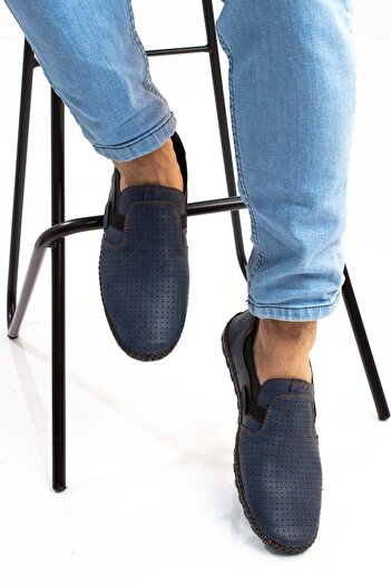 Moda Anna Ανδρικά παπούτσια Sermoda Laceless Perforated Model Άνετη σόλα