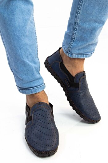 Moda Anna Ανδρικά παπούτσια Sermoda Laceless Perforated Model Άνετη σόλα