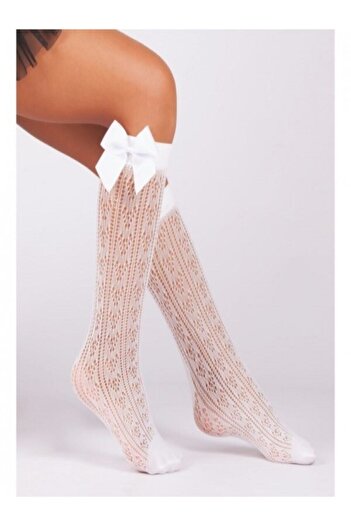 day mode GIRL'S LACE BOW KNEE SOCKS ORİETTA