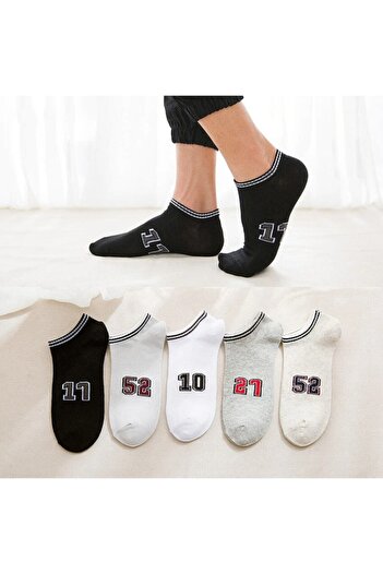 BGK Unisex 5-Piece Booties Patterned Socks Extra Comfortable
