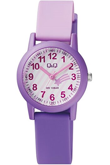 Q&Q Girl's Purple Waterproof Wristwatch Vs49j004y