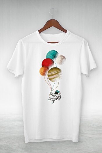 Machetta Unisex Space Balloon Printed Tshirt