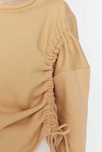 Trendyol Collection Πλεκτό φούτερ χοντρό Fleece με Λεπτομέρεια Stone Gather TWOAW23SW00053