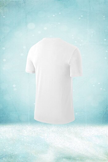 POSEIDON STORM Λευκό ανδρικό μπλουζάκι Dri-fit - Μασίφ γιακά, Casual Walking, S-3xl