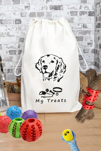 kesesepeti Washable Various Patterned 100% Cotton Dog Storage and Food Organizer Bag - Organizer | perro