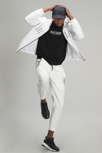 Lufian Ανδρικό αθλητικό παντελόνι Fast Off White