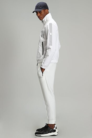 Lufian Ανδρικό αθλητικό παντελόνι Fast Off White