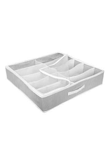 Keven Home 3 Pieces Striped Model - Shoe Organizer 10 Compartments 58X58X12Cm Storage Bag