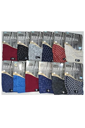 Berrak Ανδρικό Πολύχρωμο Μικτό Σχέδιο Premium Boxer 8 Pack