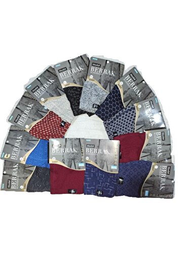 Berrak Erkek Çok Renkli Karışık Desenli Premium Boxer 8 Li