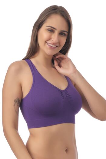 Doce Cravo Seamless Recovery Sports Bra11604001 Purple