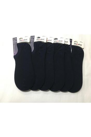 Dündar Pack of 12 Men's Navy Blue Cotton Seamless Sneaker Booties