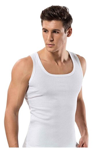 Erdem Men's Athlete White Ribbed Camisole 1128