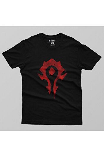 Crazy Ανδρικό μπλουζάκι με κόκκινο λογότυπο World Of Warcraft