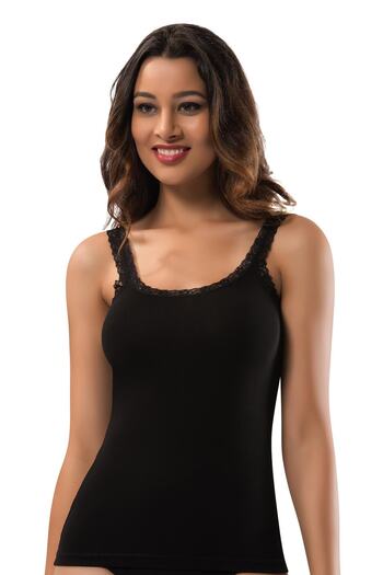 Erdem 2116 Cotton 6-Piece Lace Elastane Camisole-black
