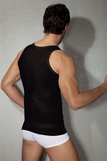 Doreanse Men's 100% Cotton Deep Round Neck Undershirt 2005