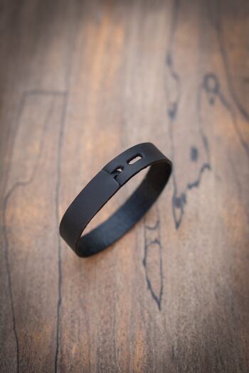 minimal X design Leather Bracelet 15-17 Cm Wrist Circumference - Black Crazy - Real Leather Handmade - Minimalist