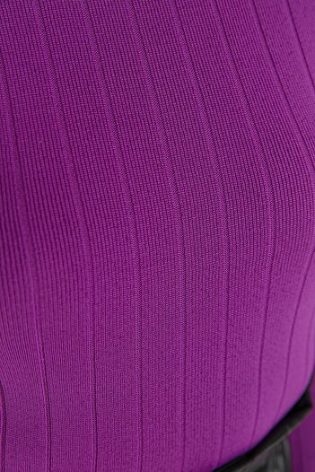 Trendyol Collection Pulover Mov de bază cu decolteu triplu tricotaj TWOAW23KZ01249