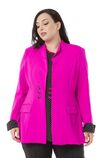DISENTIS MODEST Σετ Μπλούζα Μπλούζα Plus Size Φούξια