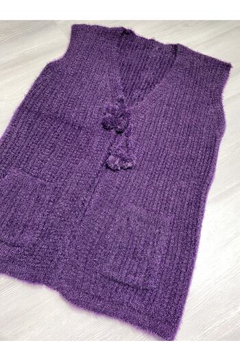 AYHANHOME Soft Knitted Women's Vest with Pockets