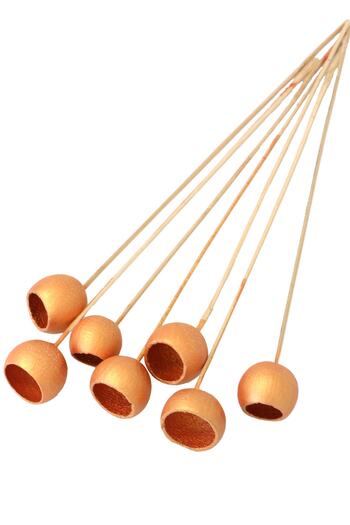 Yapay Çiçek Deposu Decorative Bell Cup Medium Size 7pcs Natural Pumpkin Copper
