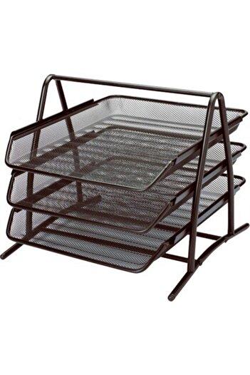 Ark Table Top Document Rack Metal Perforated 3-Piece Movable Fx Kontef