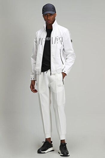 Lufian Ανδρικό αθλητικό παντελόνι Fast Off White