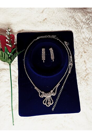 KATIA - Necklace, Earrings and Bracelet Set - Special Occasions Wedding Engagement Evening Dress Set Choker