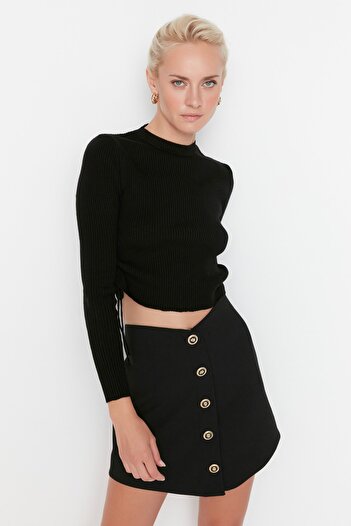 Trendyol Collection TWOAW22KZ1904 Модел черен пуловер от трикотаж