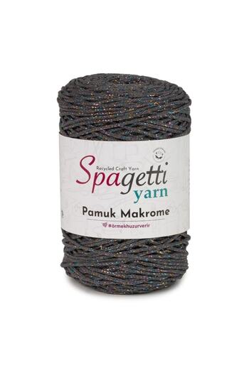 Spagettiyarn Glitter Macrame Smoked Multi-Size