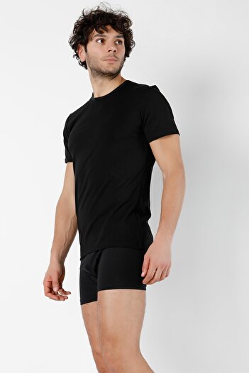 kingspearl Modal Strech Crew Neck Short Sleeve Undershirt