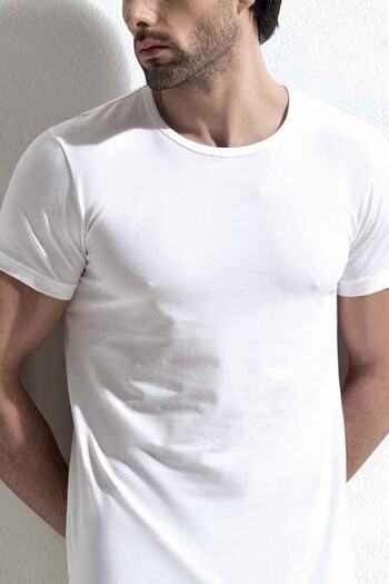Cacharel 5 Pieces Men's Crew Neck Short Sleeve 95 % Cotton % Elastane