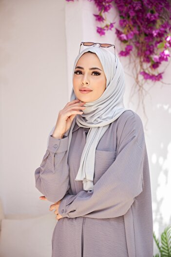Naciye Sultan Hijab Jersey Wrap Light Gray