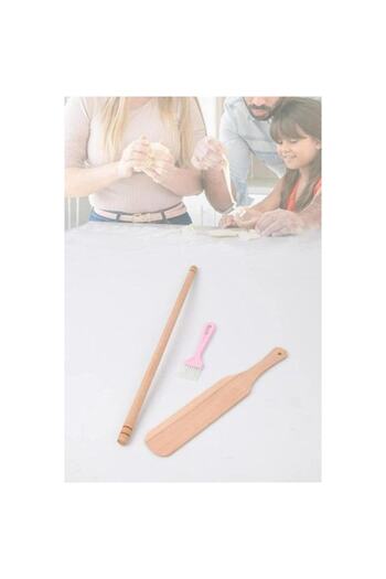 Bee Home 3 Piece Wooden Rolling Pin Pancake Set