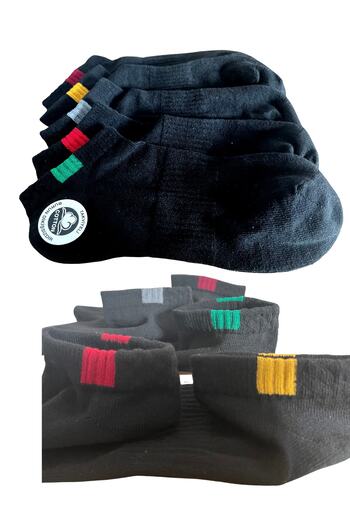socksbox 10 Çift Unisex Dikişsiz Kısa Çorap/ Siyah55