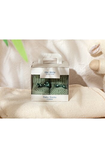 English Home Soft Triko Fiyonklu Bebe Çorap 6-12 Ay Yeşil