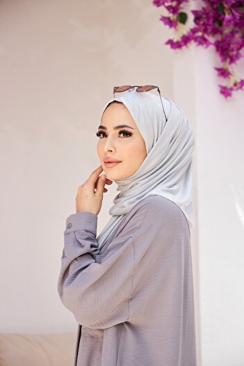 Naciye Sultan Hijab Jersey Wrap Light Gray