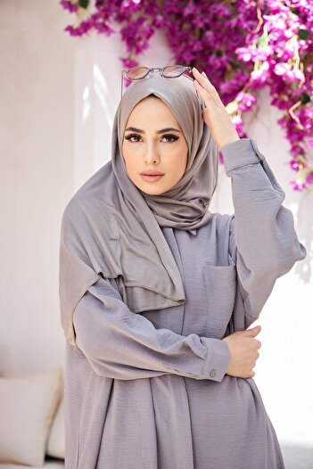Naciye Sultan Gray Combed Shawl